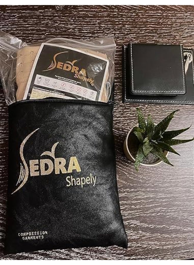 Sedra Shapely Men's modern shapewear for chest and abdomen, lightweight and comfortable material, practical design for everyday use, by Sidra Shiabley, beige, large - Image 4